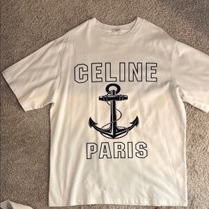 Celine Cream Anchor Tee